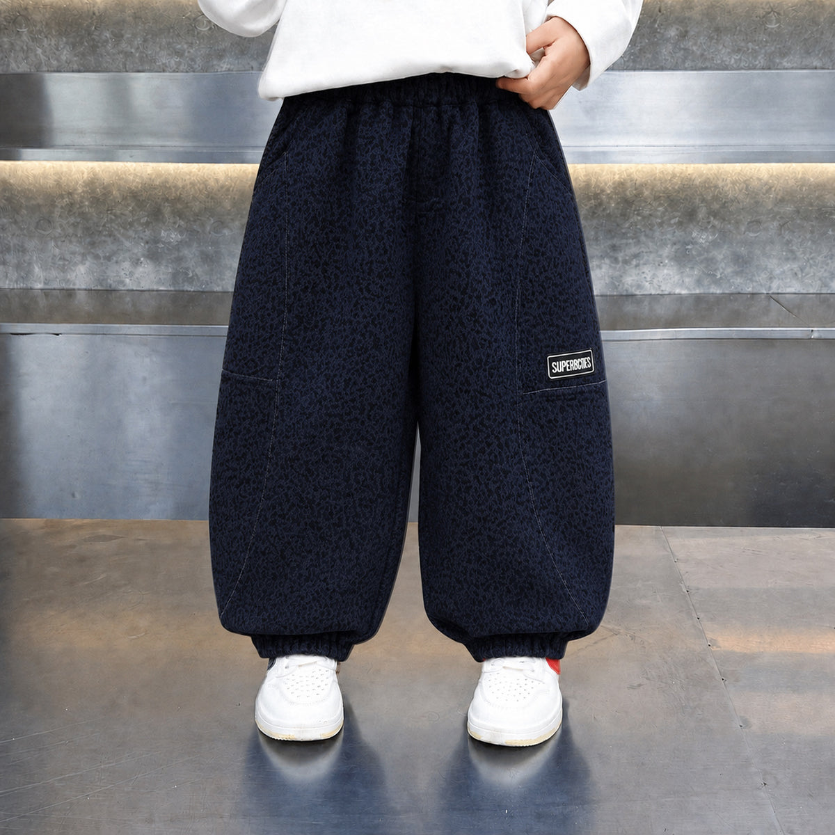 Boys Casual Sport Loose Knit Cuffed Sweatpants